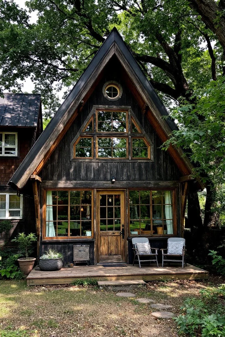 Gabled Home in the Woods
