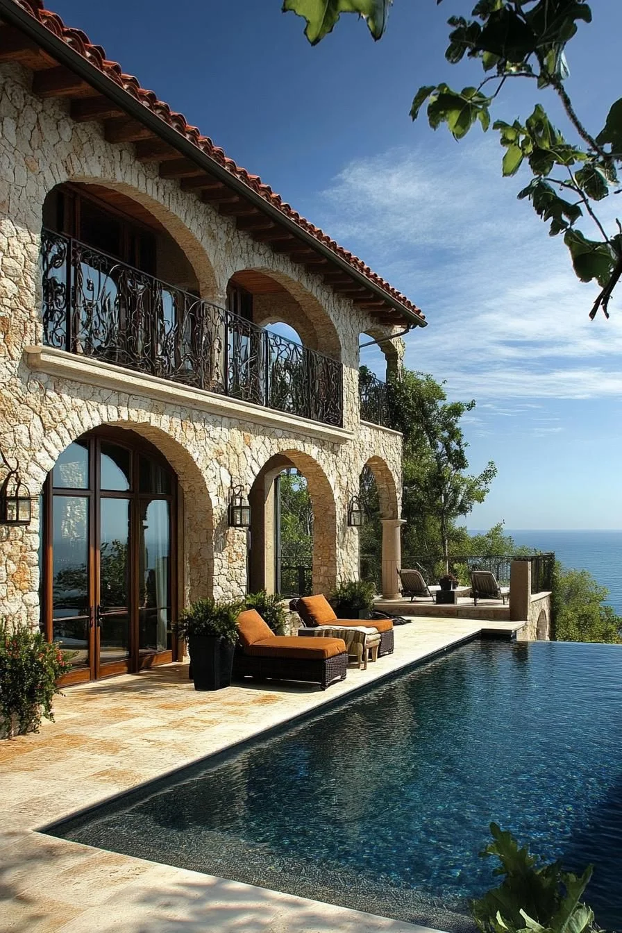 Stone Archways Facing the Ocean