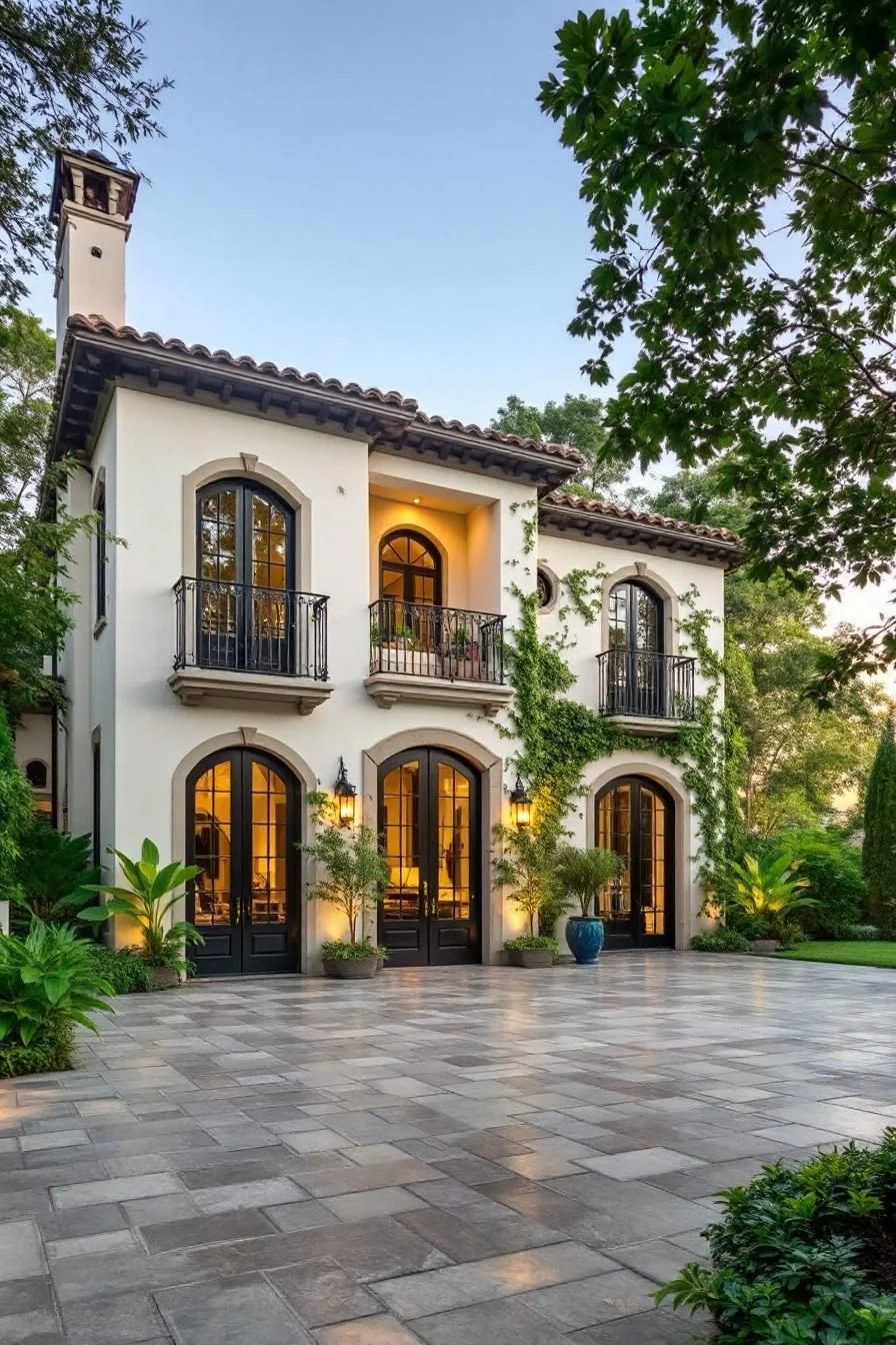 An Ivy-Covered Villa With Garden Views
