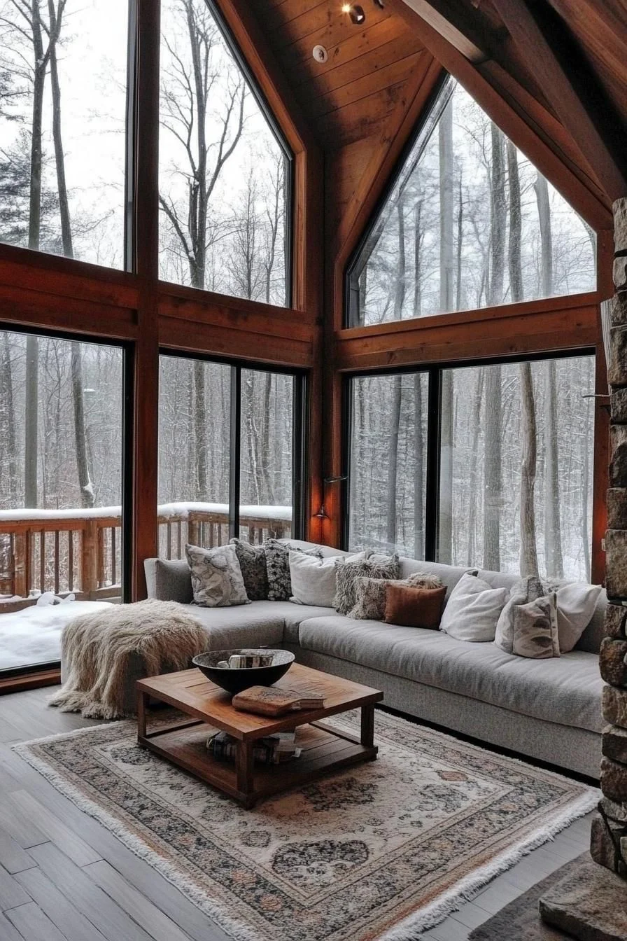 A Snowy A-Frame Cabin Retreat