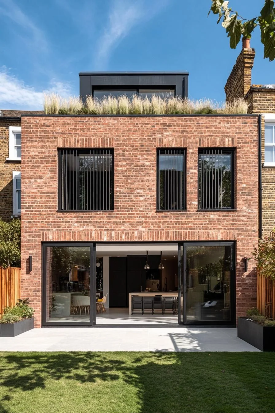 Brick Beauty with Green Accents