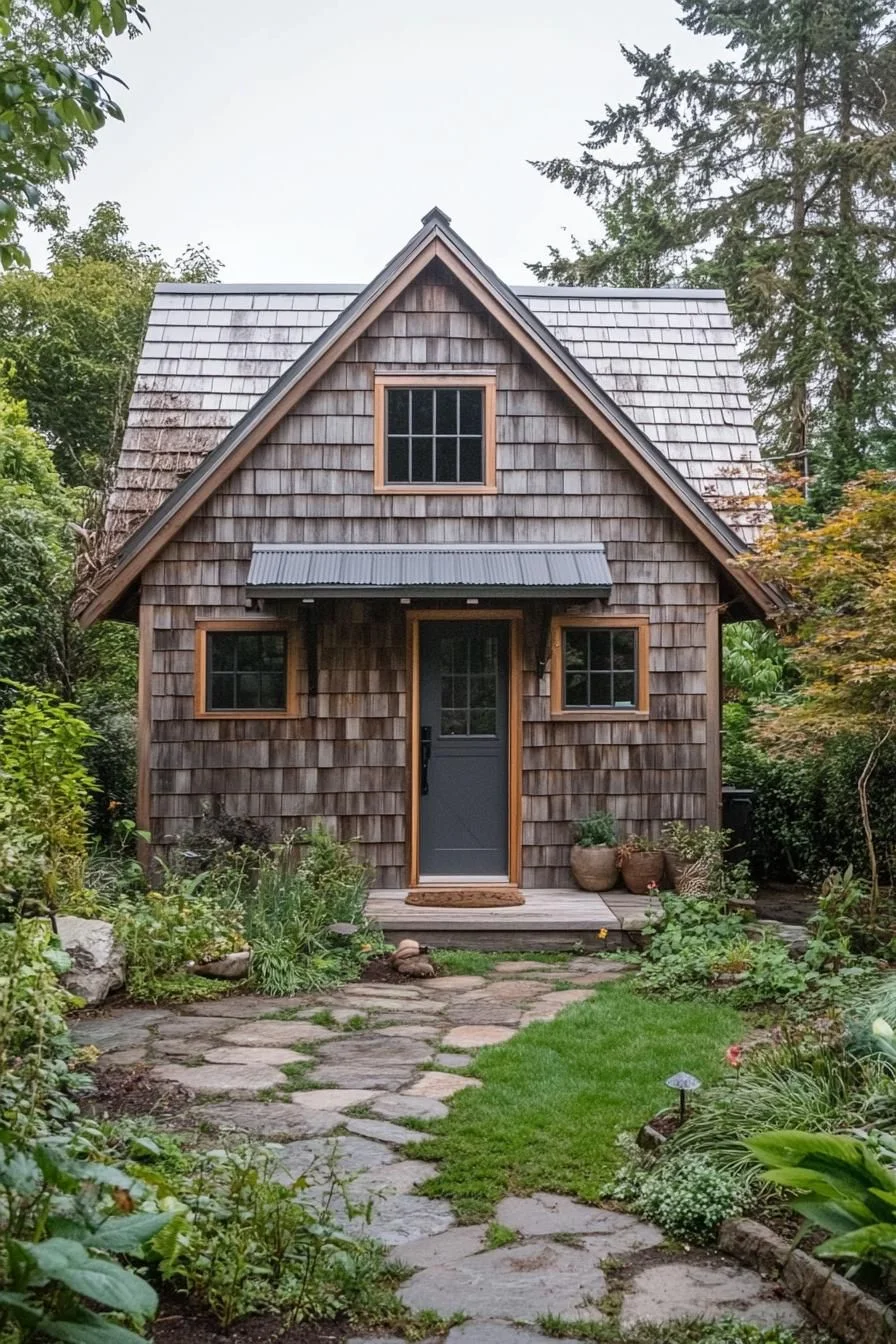 26) A Shingled Cottage in the Woods