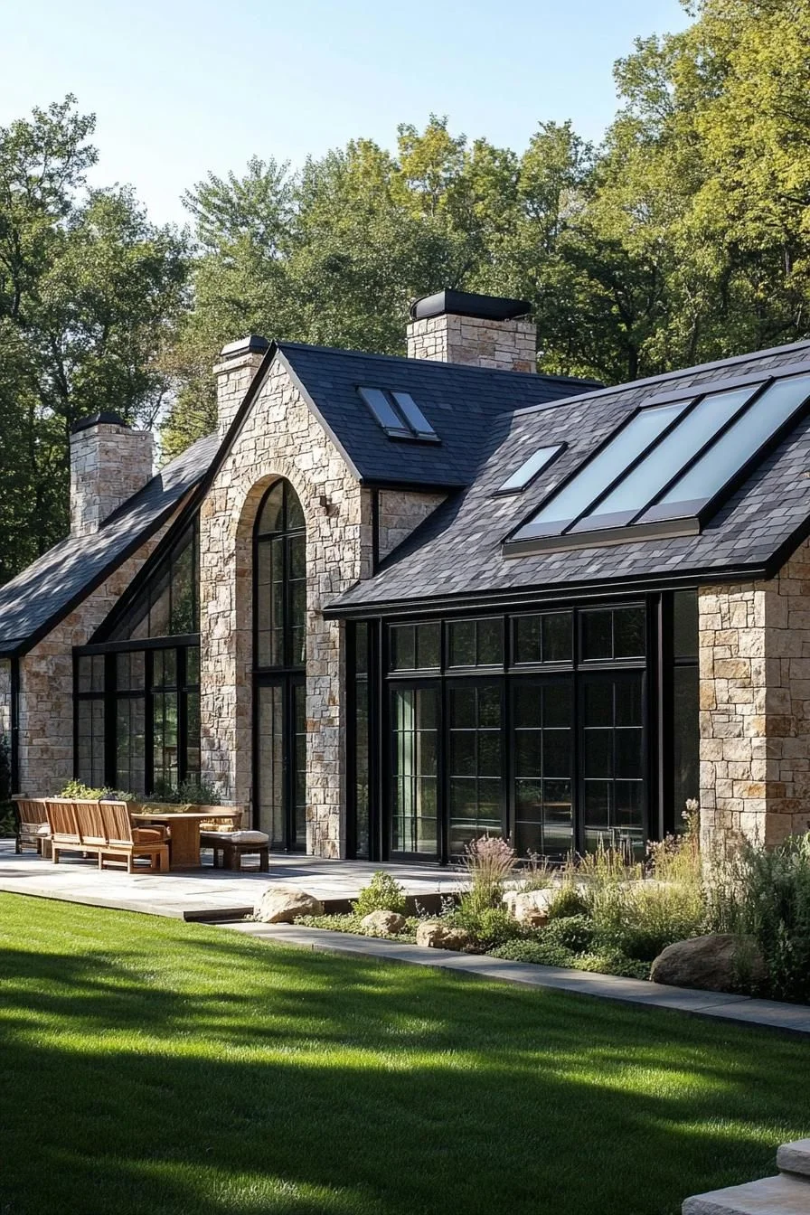 Stone and Glass Retreat Design