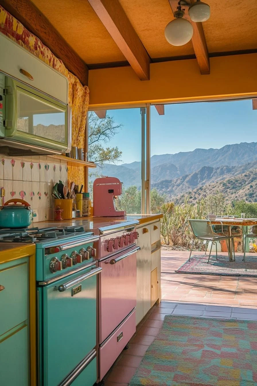 Retro Kitchens with Bold, Colorful Appliances - photo 3