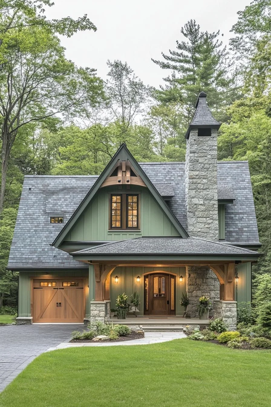 Stone and Timber Cottage Deep in the Woods