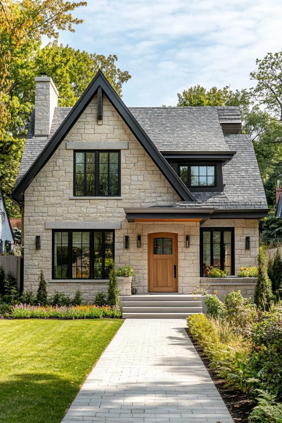Fairytale Stone Cottage with Gabled Roof