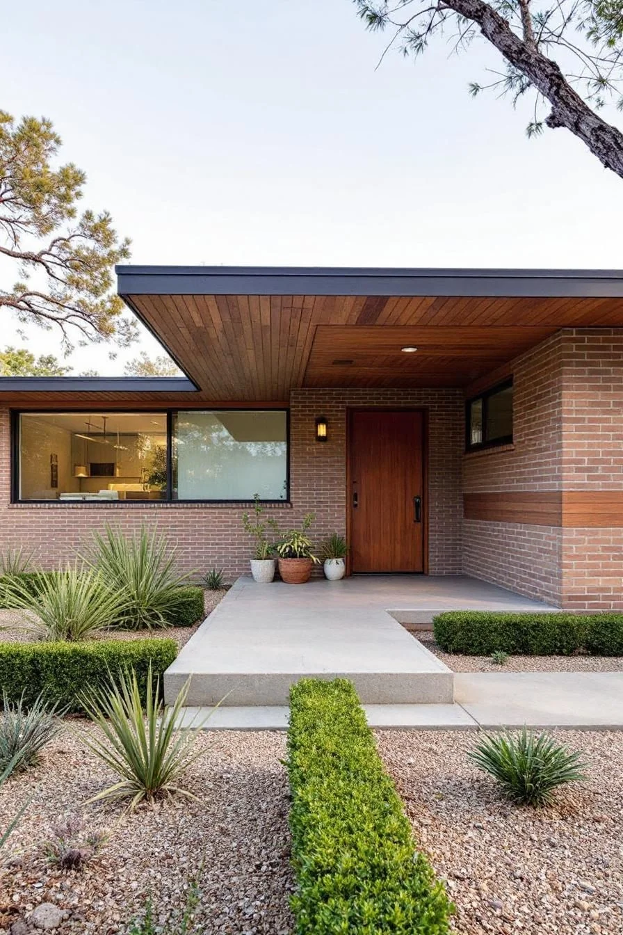A Quiet Welcome of Wood and Brick