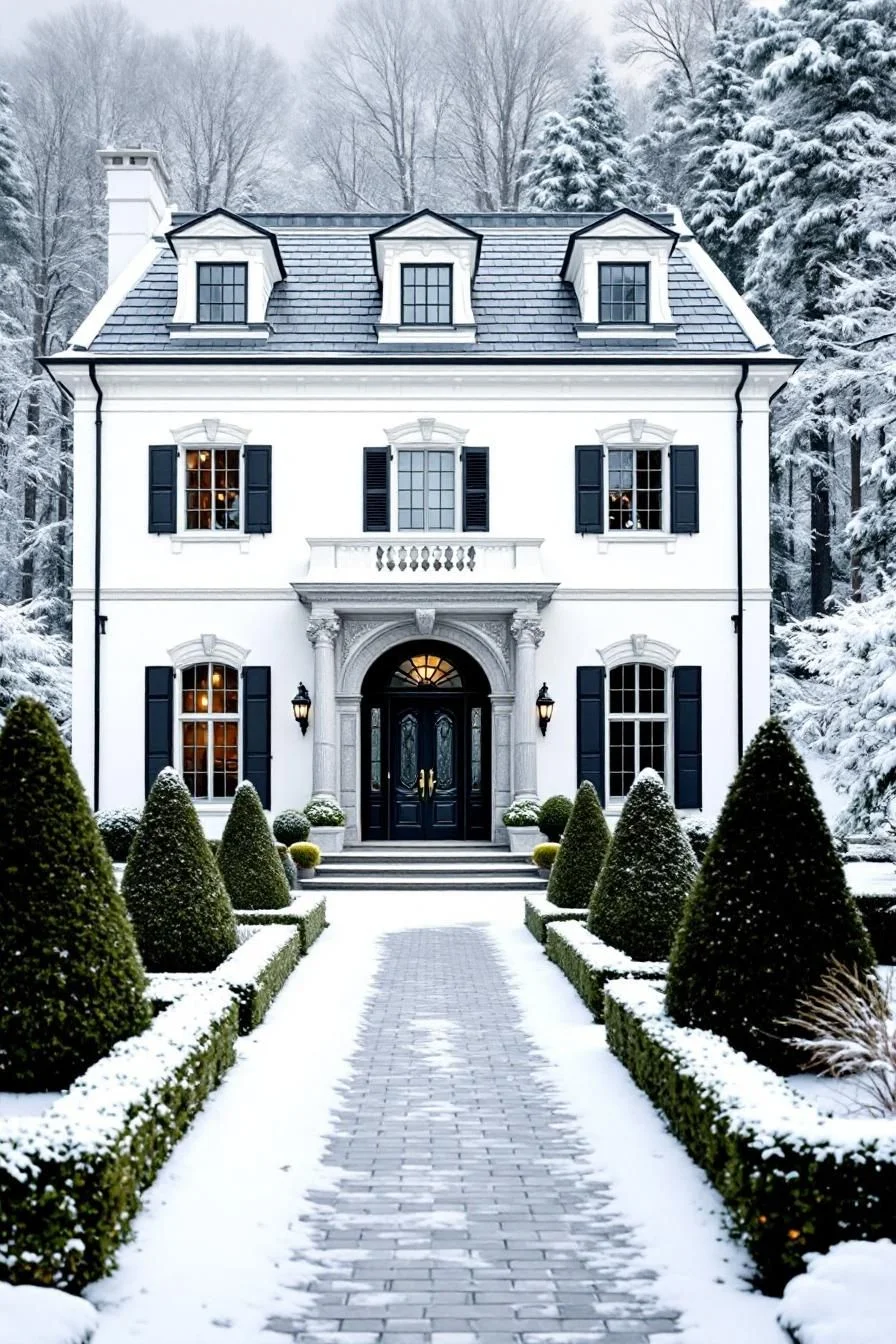 An Elegant Winter Manor