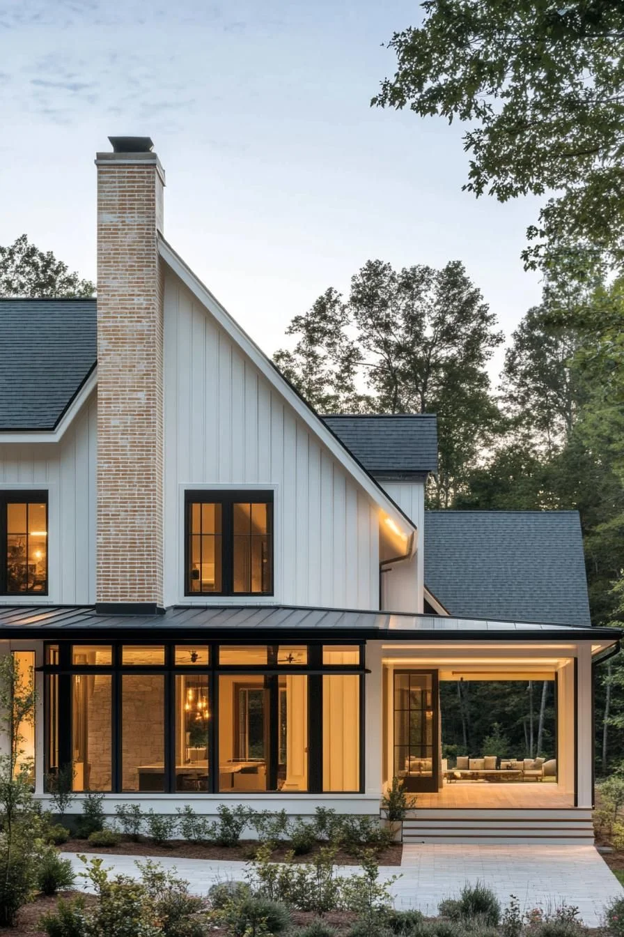 A Gabled Home Tucked in the Woods