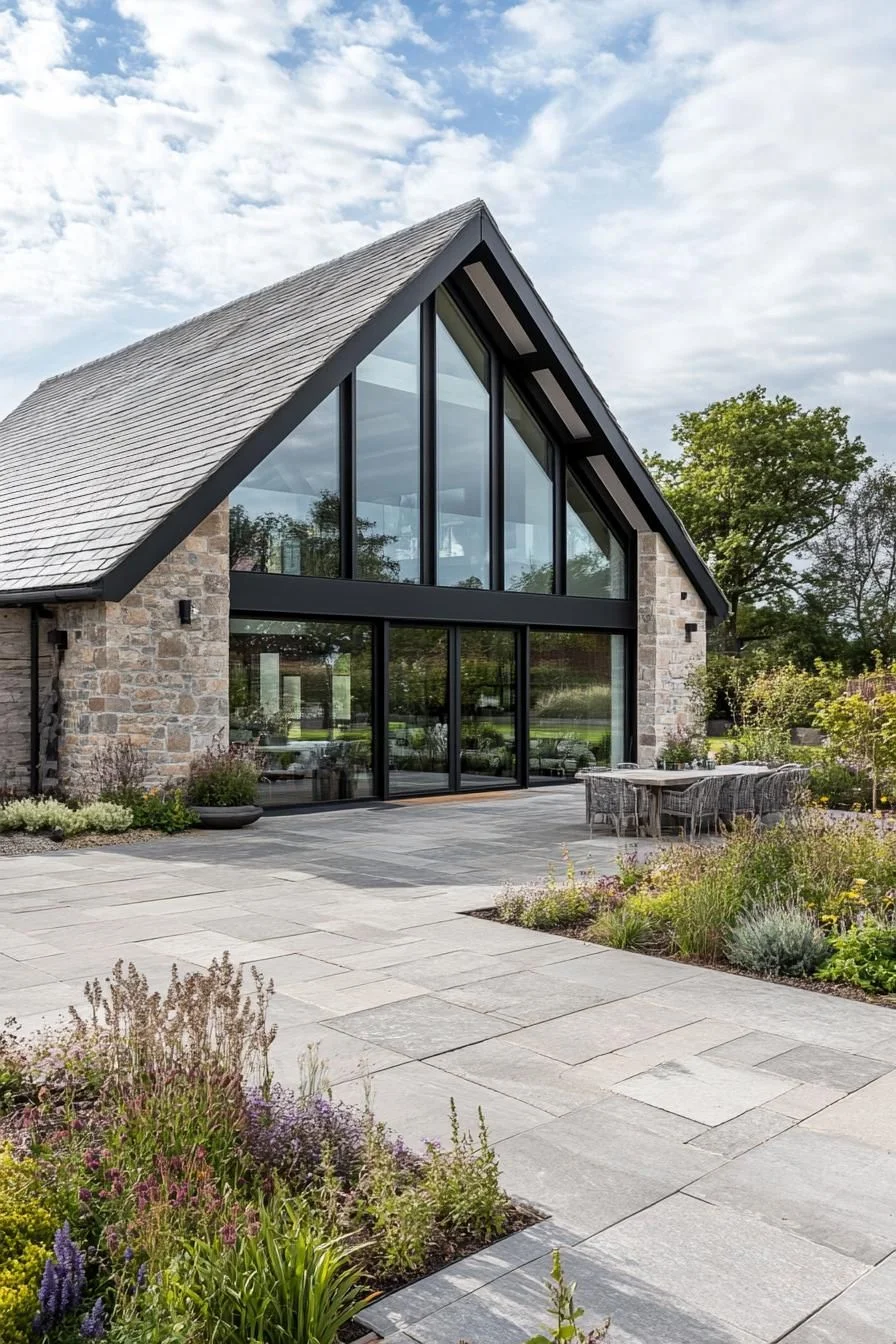 A Majestic Modern Stone Retreat