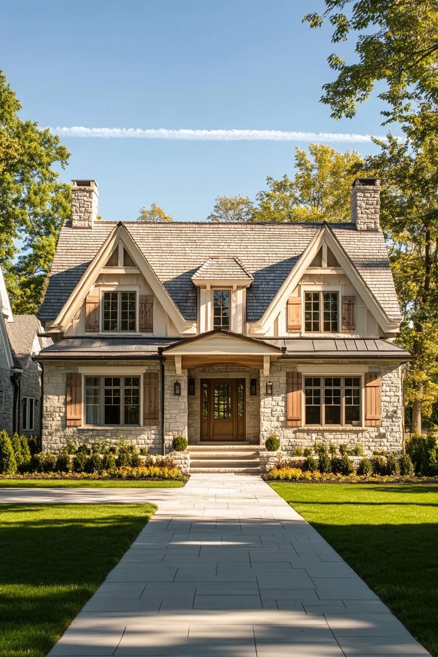 Gables and Stone in Playful Balance