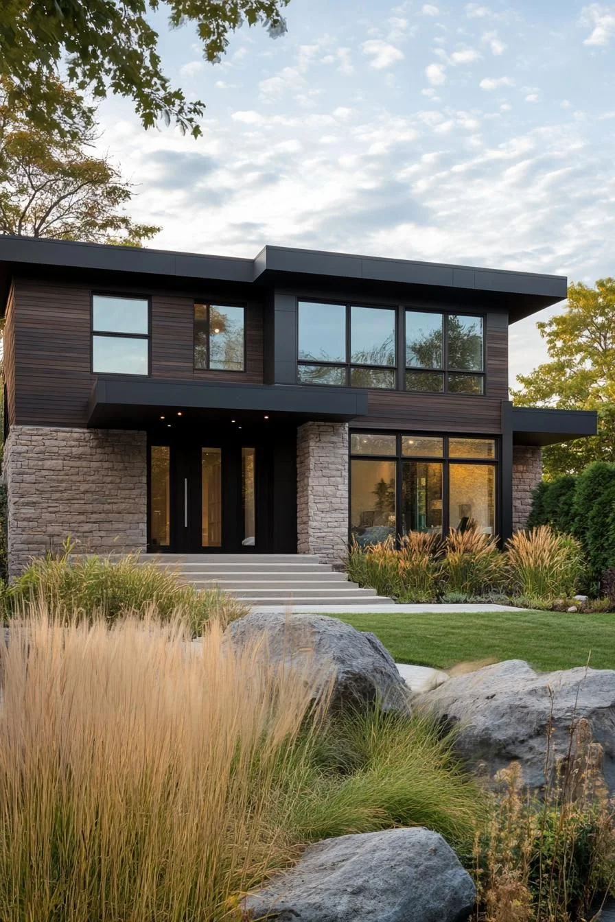 A Brick Mansion Surrounded by Nature