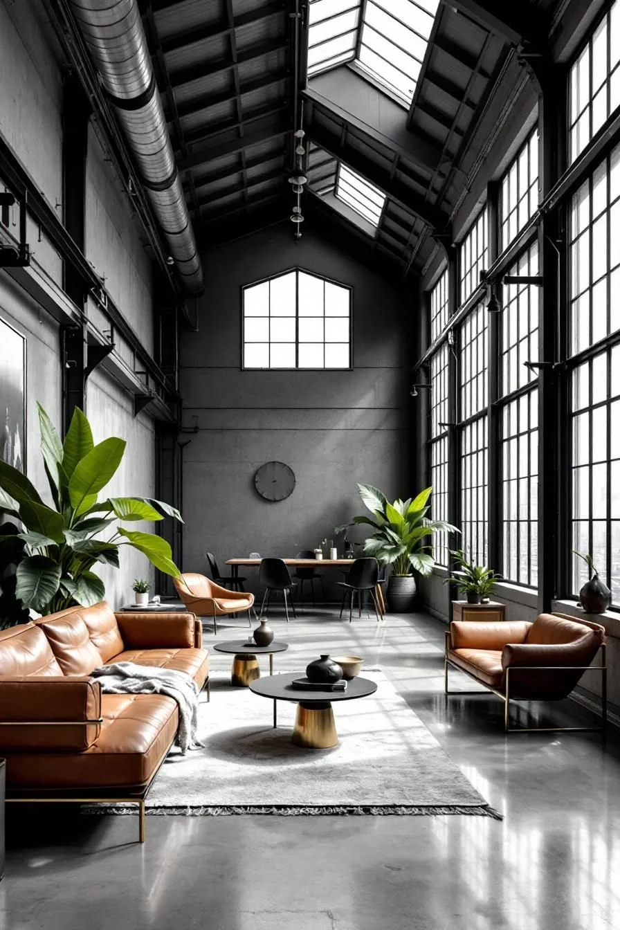 A High-Up Loft Lounge Zone