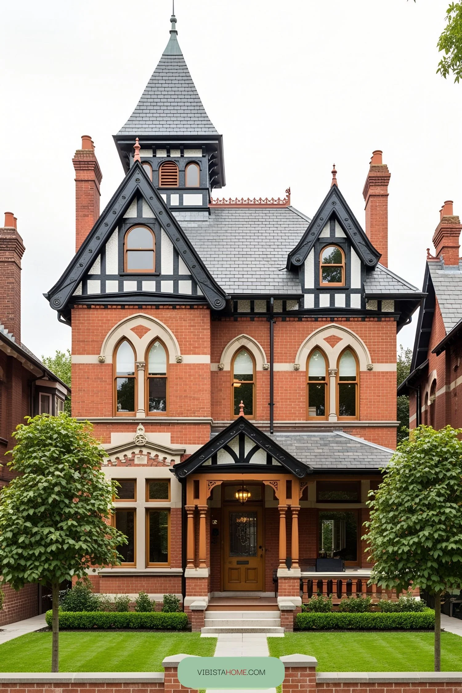 A Castle-Style Home With a Conical Roof