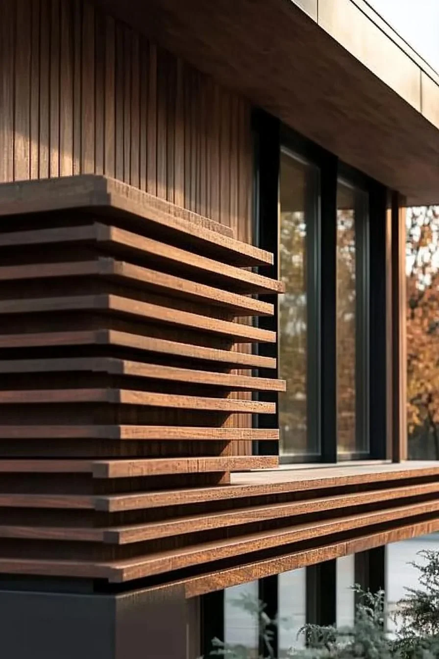 Playful Timber Facade Pattern