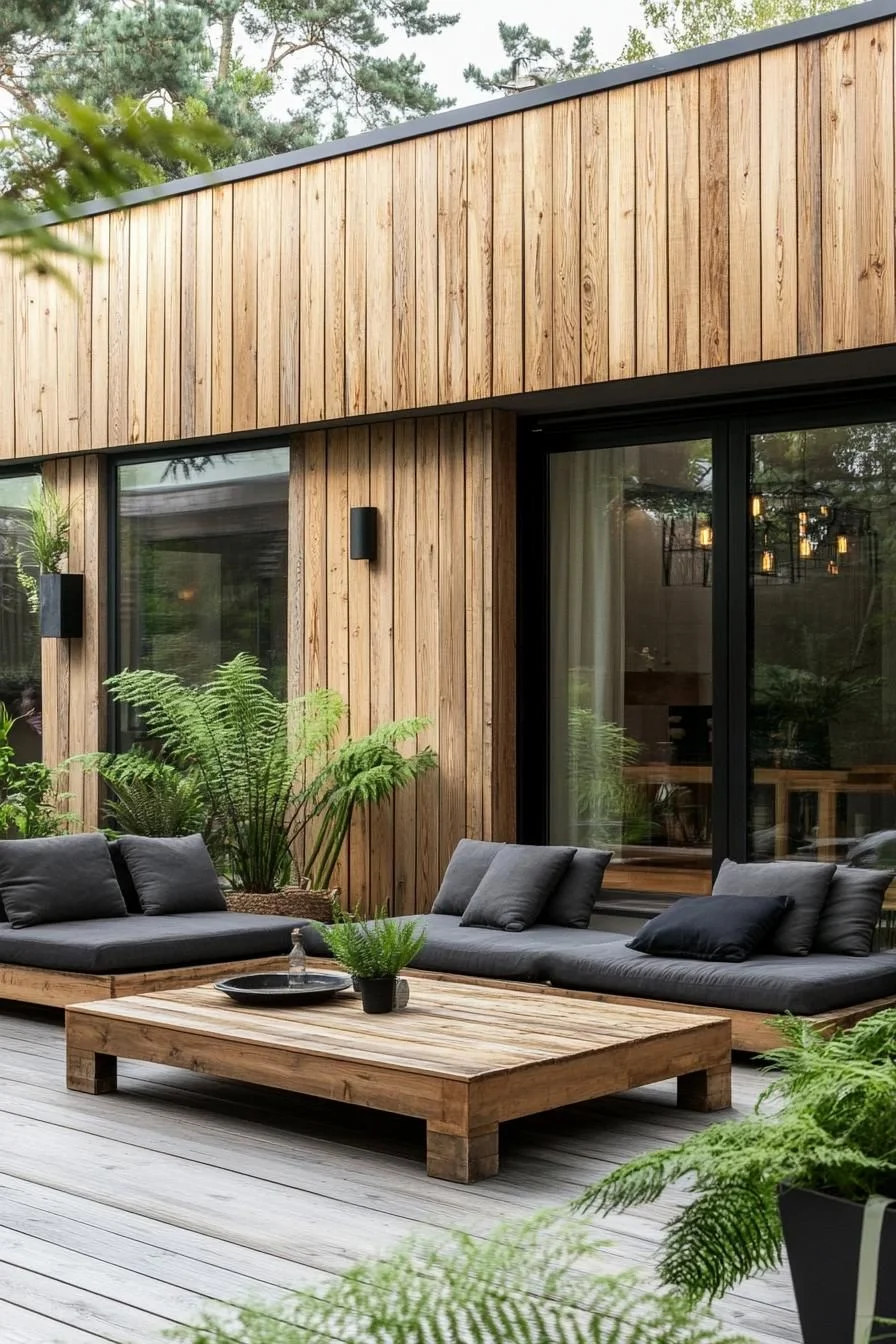 Timber Tranquility: A Chic Patio Haven