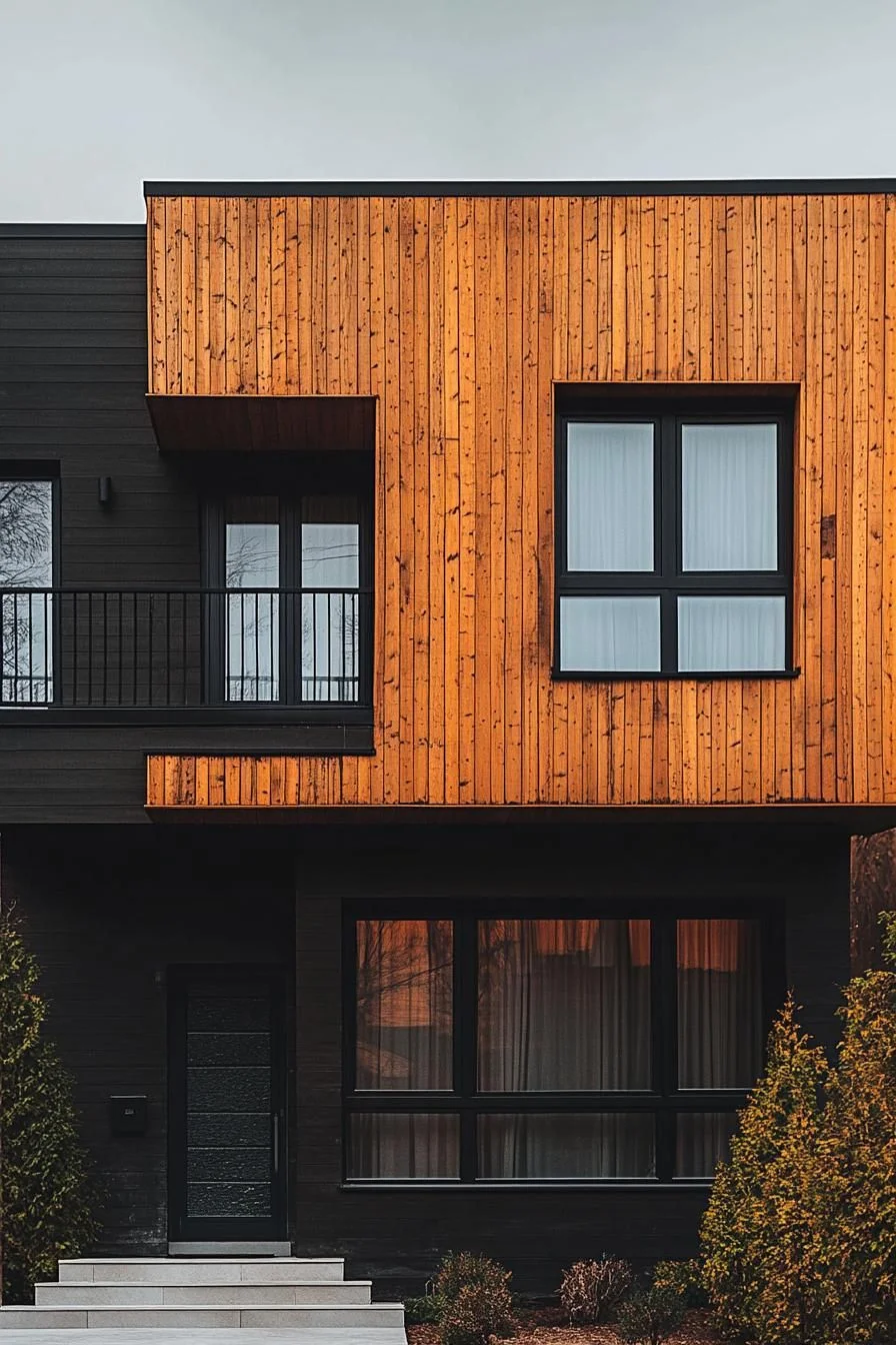 Cube-Shaped Wood Facade Design