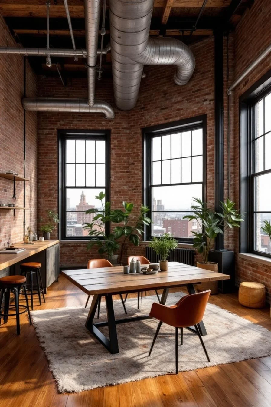 City Loft With Industrial Style