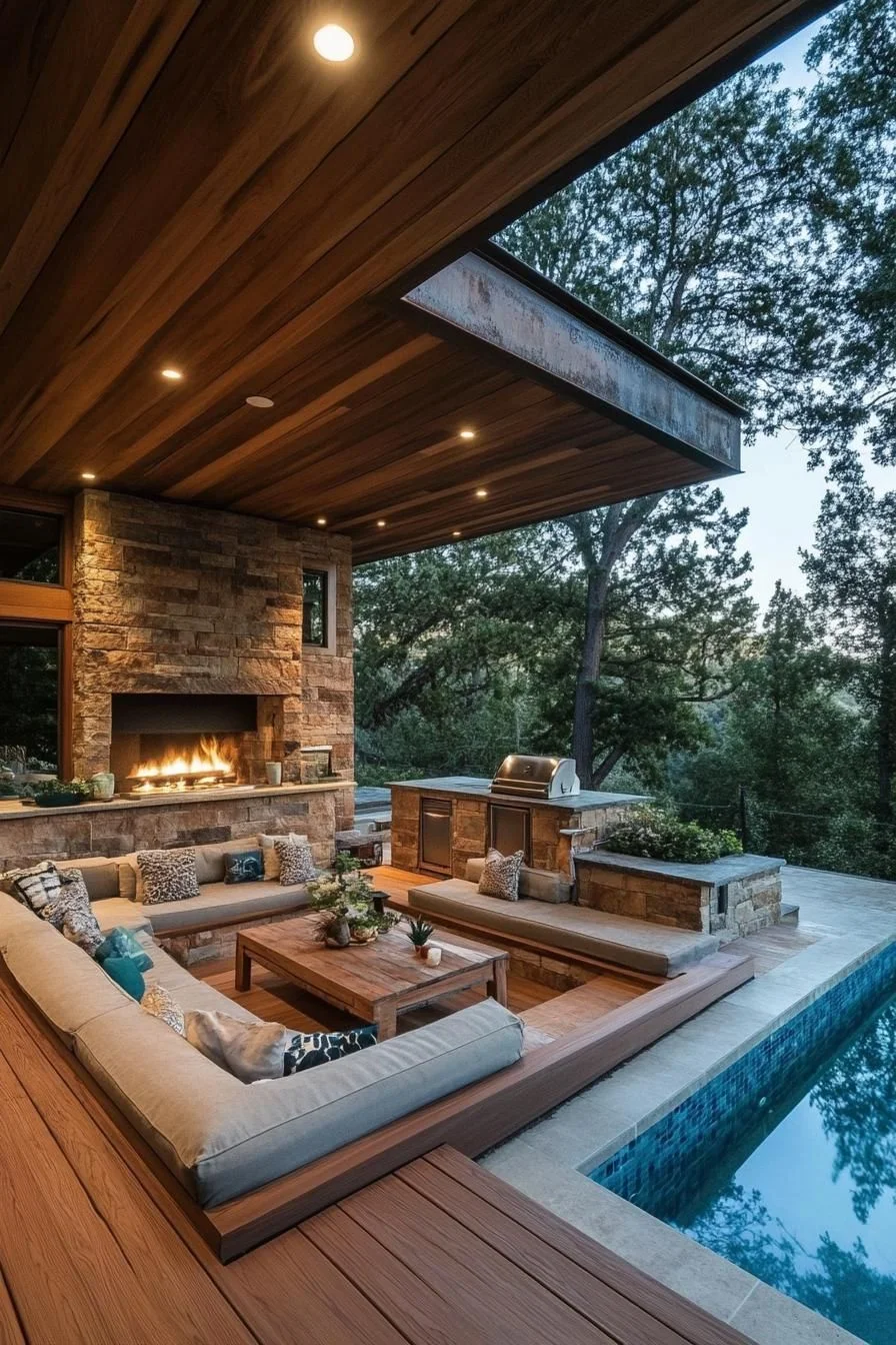 Rustic Haven: A Cozy Fireside Escape