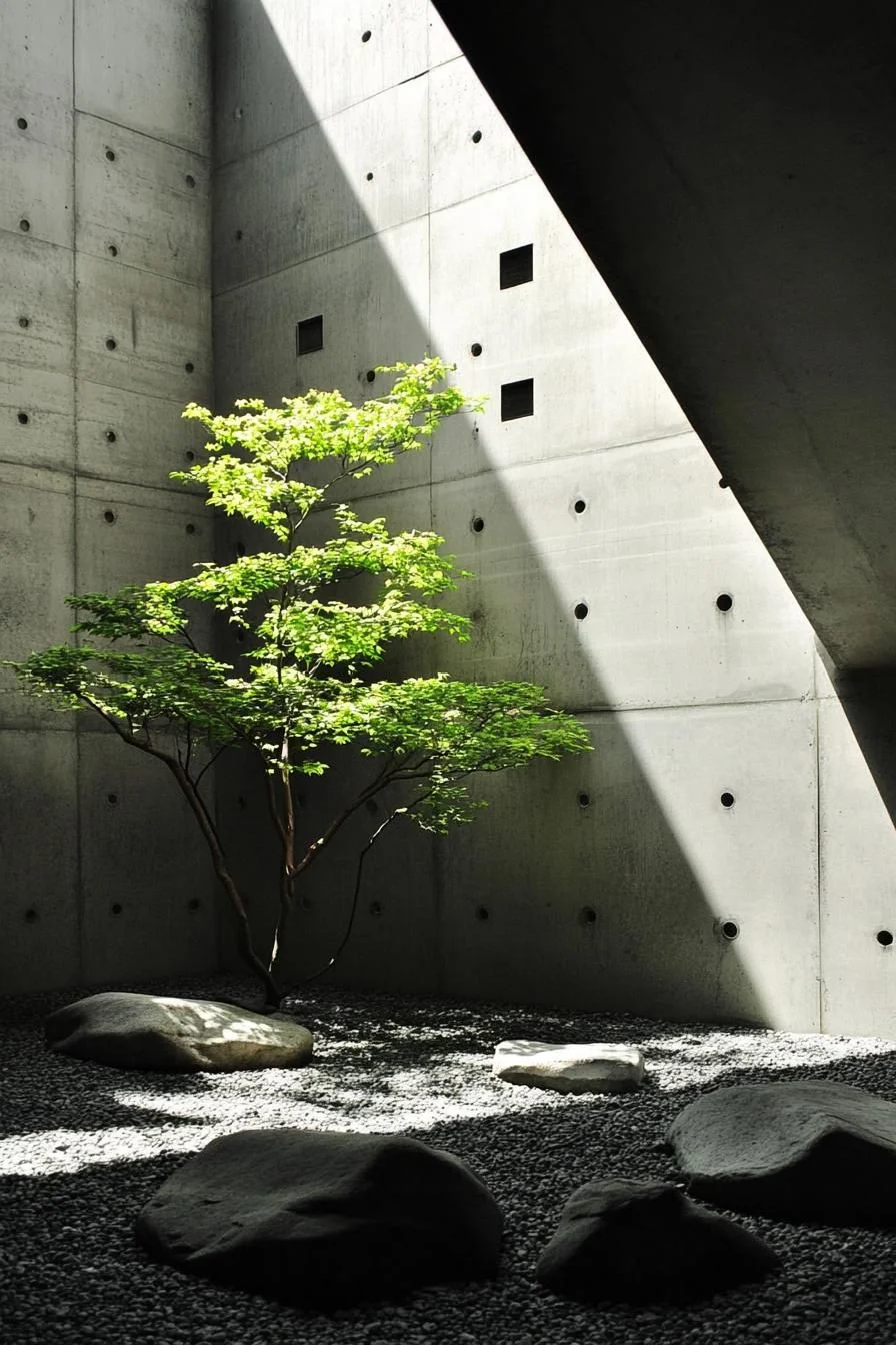 A Concrete Courtyard Built for Calm
