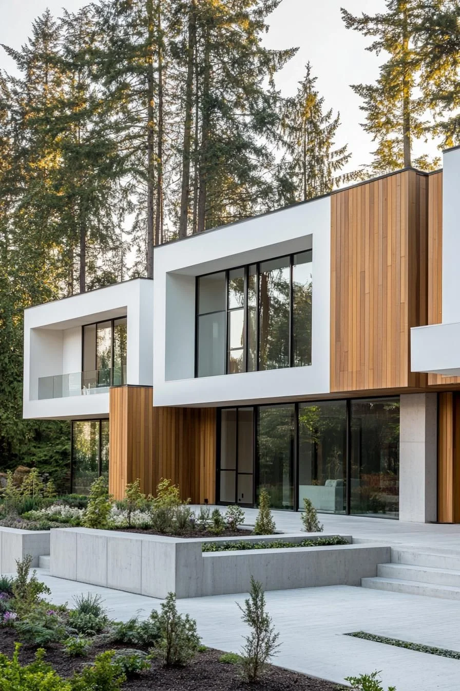 Modern Architectural Marvel Nestled in Tall Trees