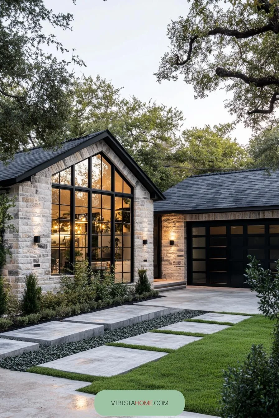 Stone Haven Nestled Among Trees