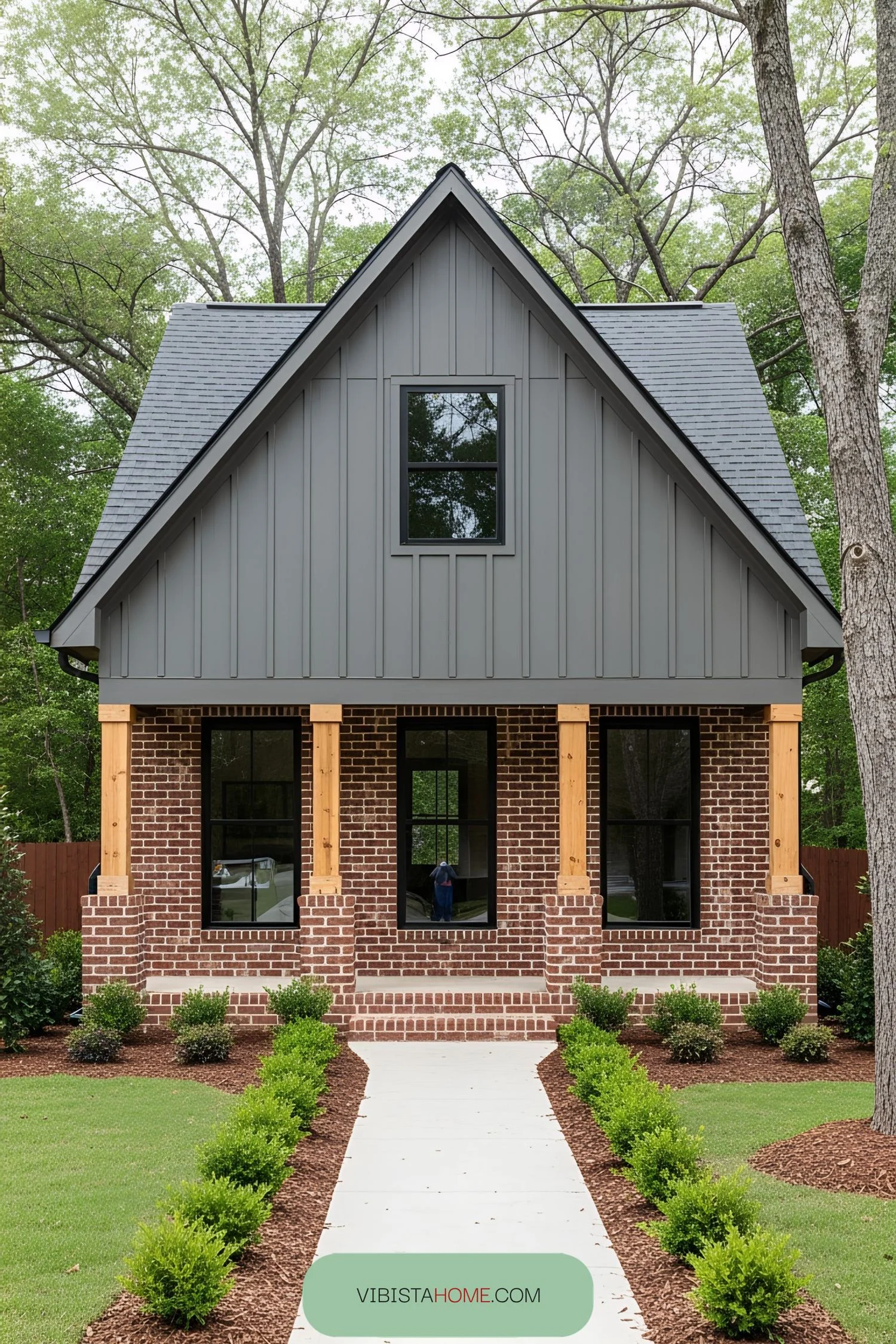A Fairytale-Style Brick and Wood Home