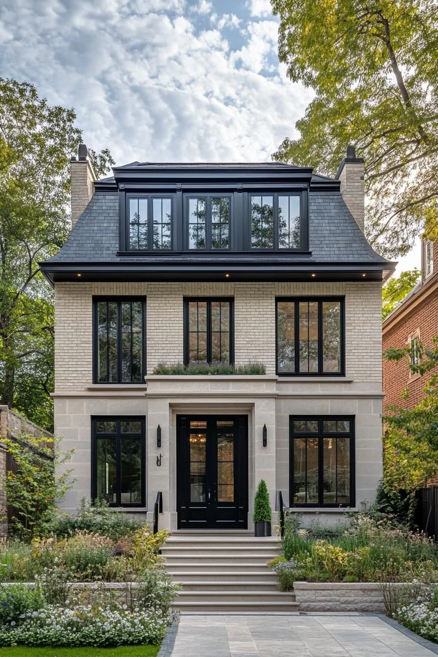 Modern French Stone Home Design