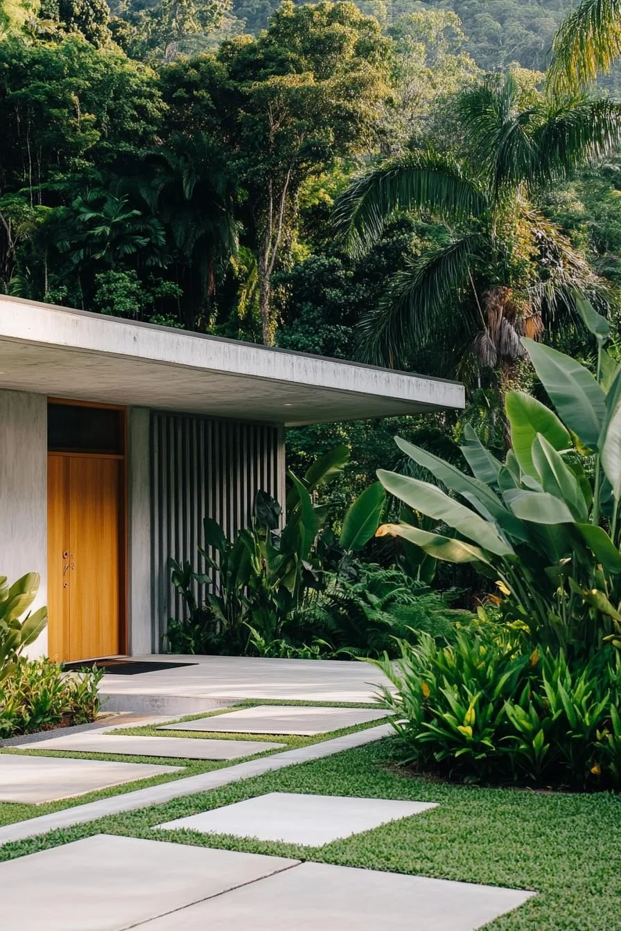 A Modern Home Tucked Into Greenery