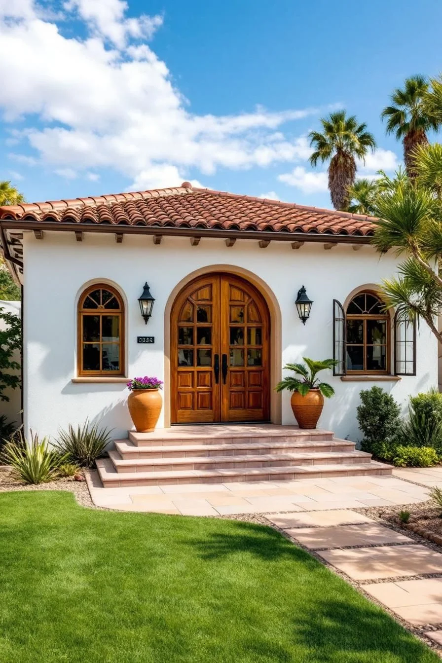 A Terra-Cotta Bungalow with Old-World Charm