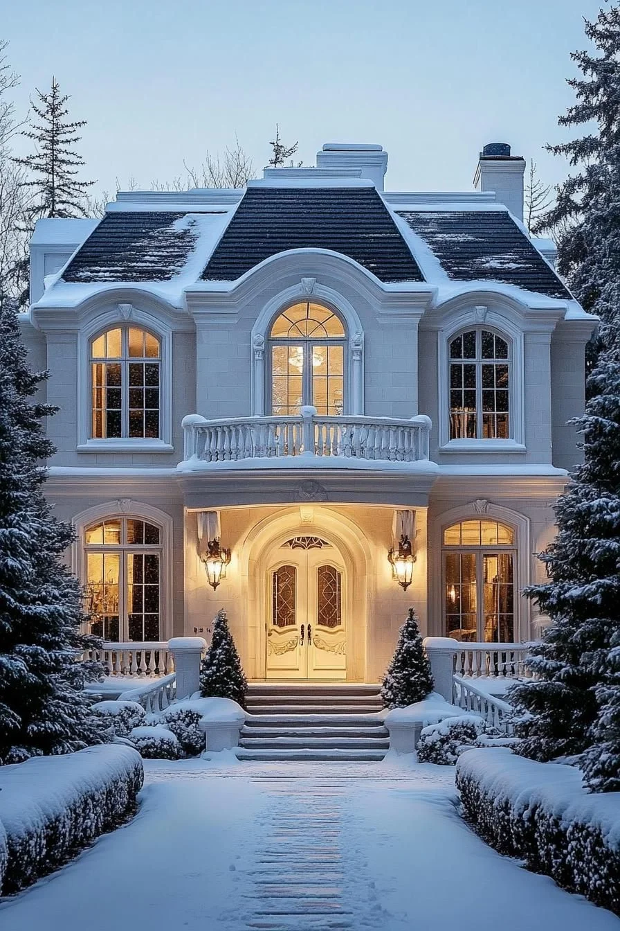 Grand Snowy Estate Grounds