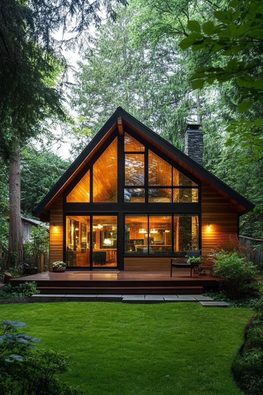 A-Frame Cabin in the Forest