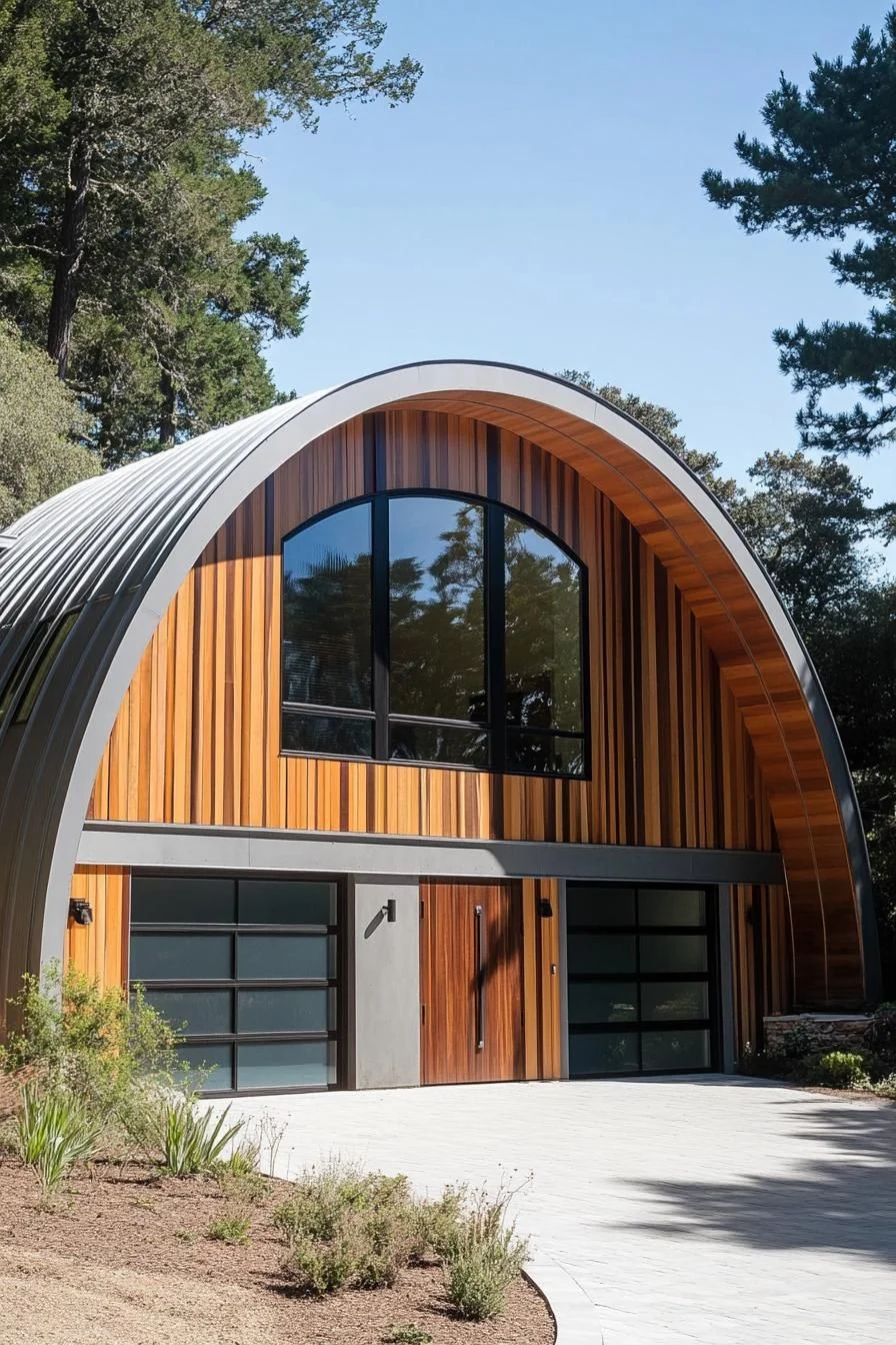 A Wooden Sanctuary Curved Beneath the Trees