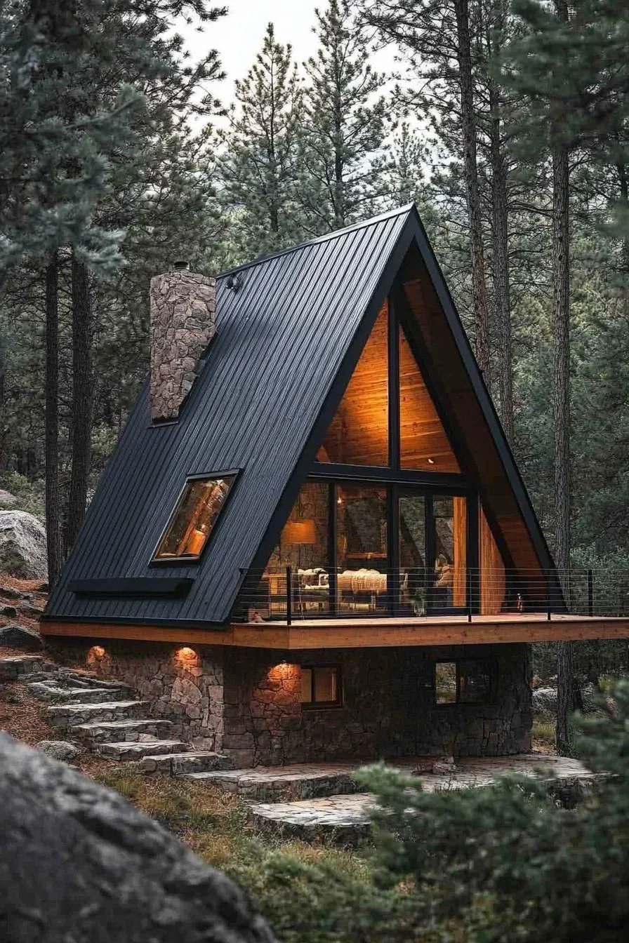 A Forest A-Frame Cabin Hideaway