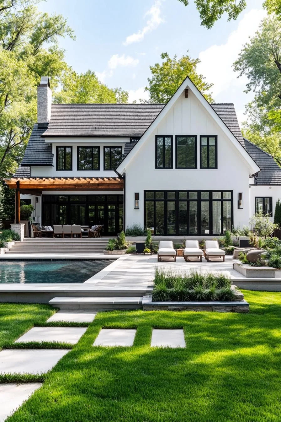 Gabled Poolside Home Retreat