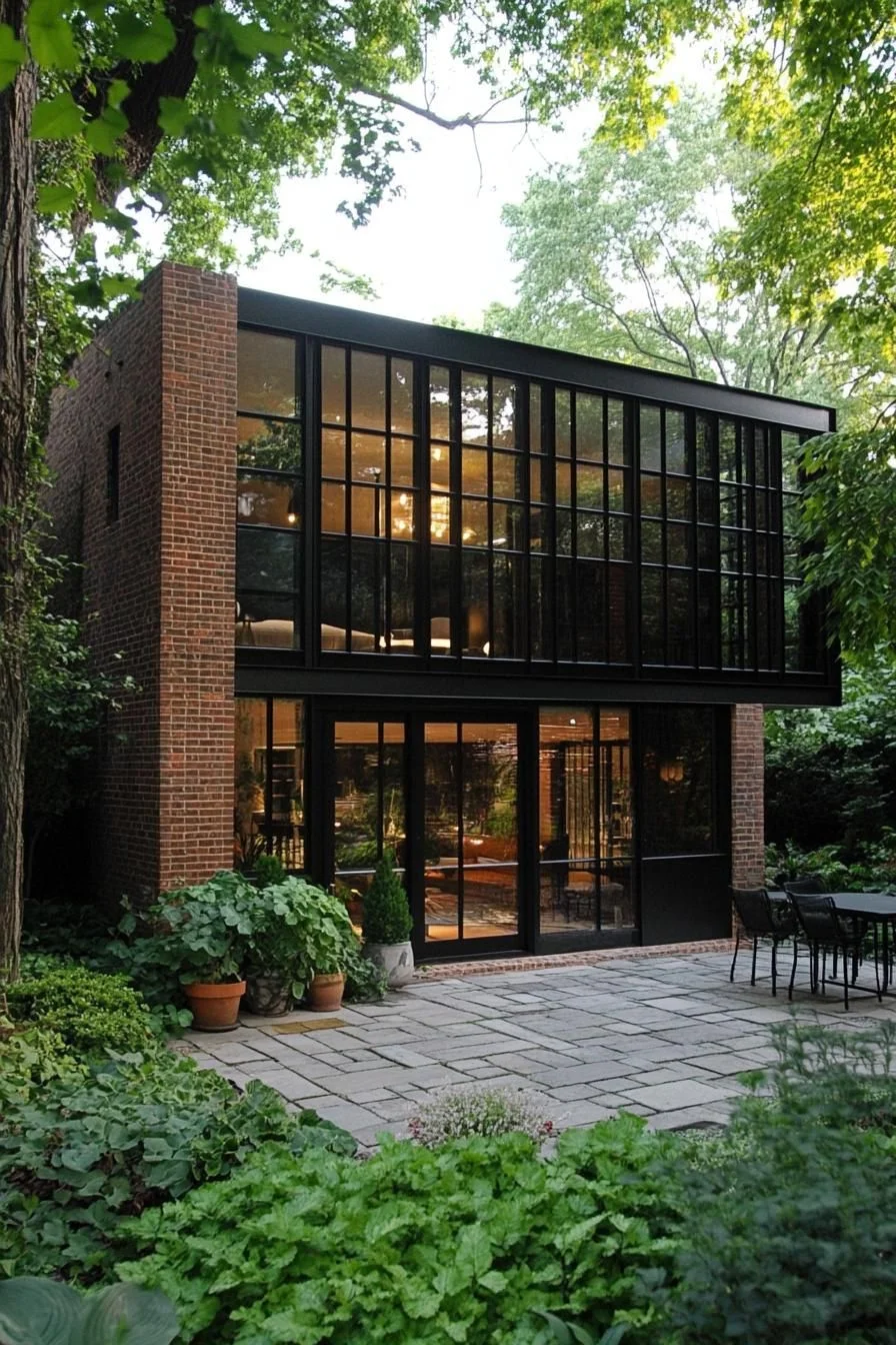 An Industrial House Framed By Nature