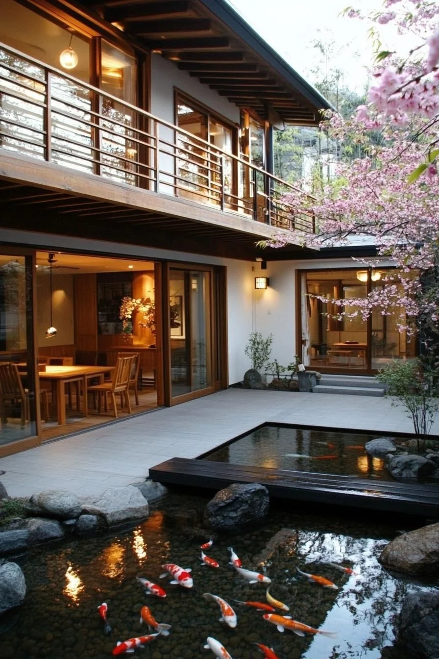 A Cozy Courtyard Corner for Koi