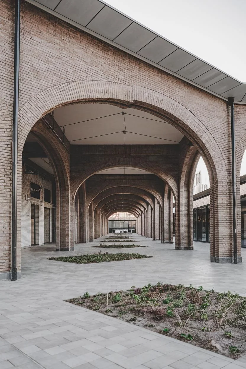 The Brick Walkway Wonder: An Avenue of Arches