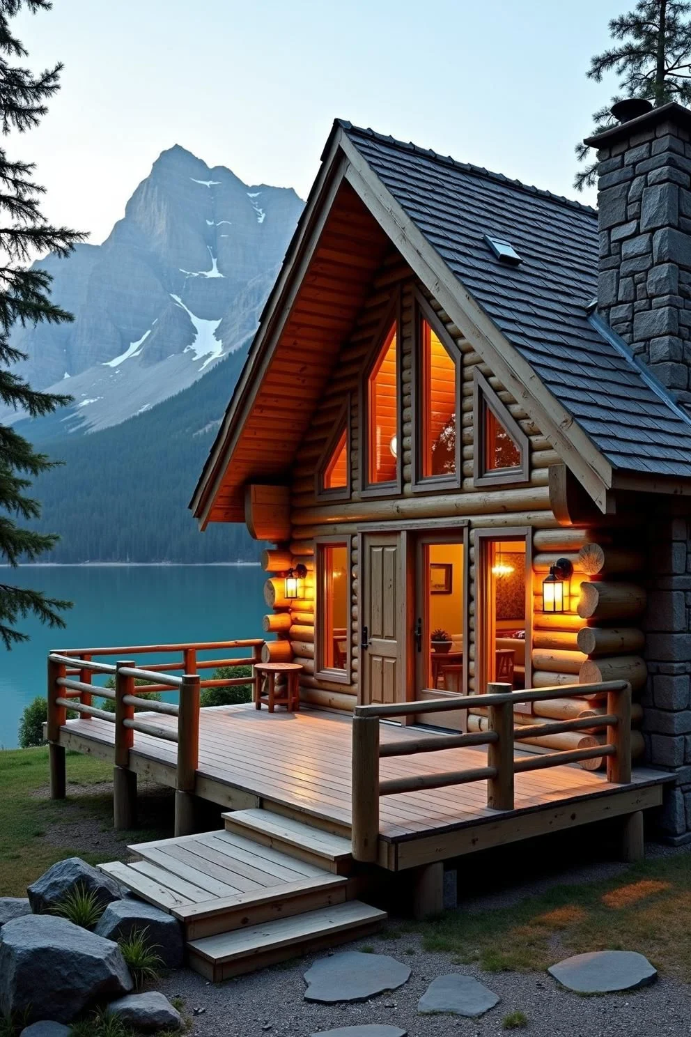 A Lodge Perched Above the Shoreline