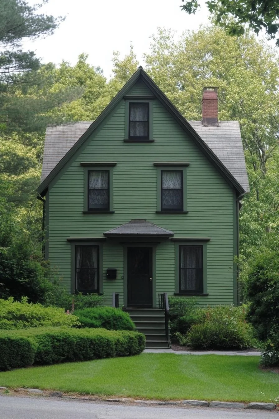 Green Gabled Home Style