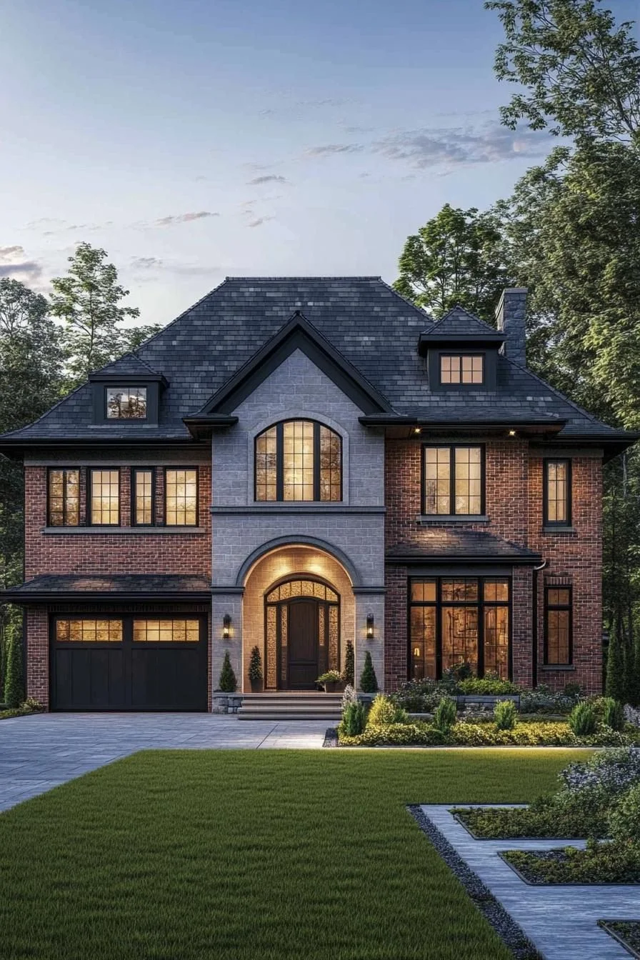 Brick and Stone in Suburban Extravagance