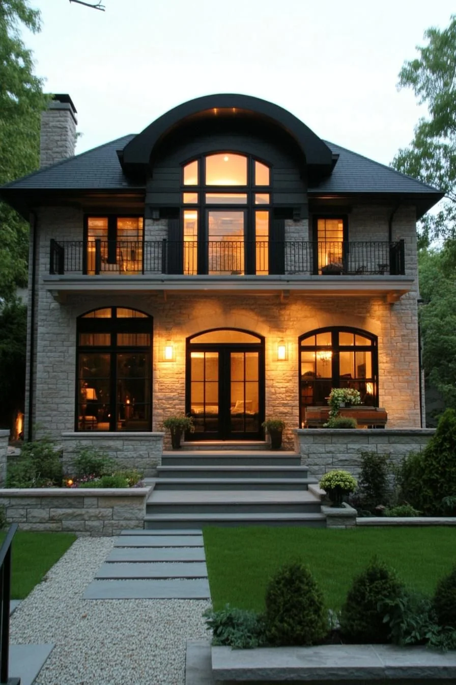 A Stone Estate Under Starlit Skies