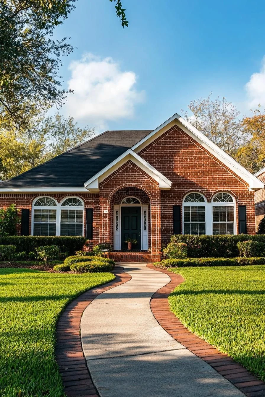 Brick Charm With a Manicured Lawn