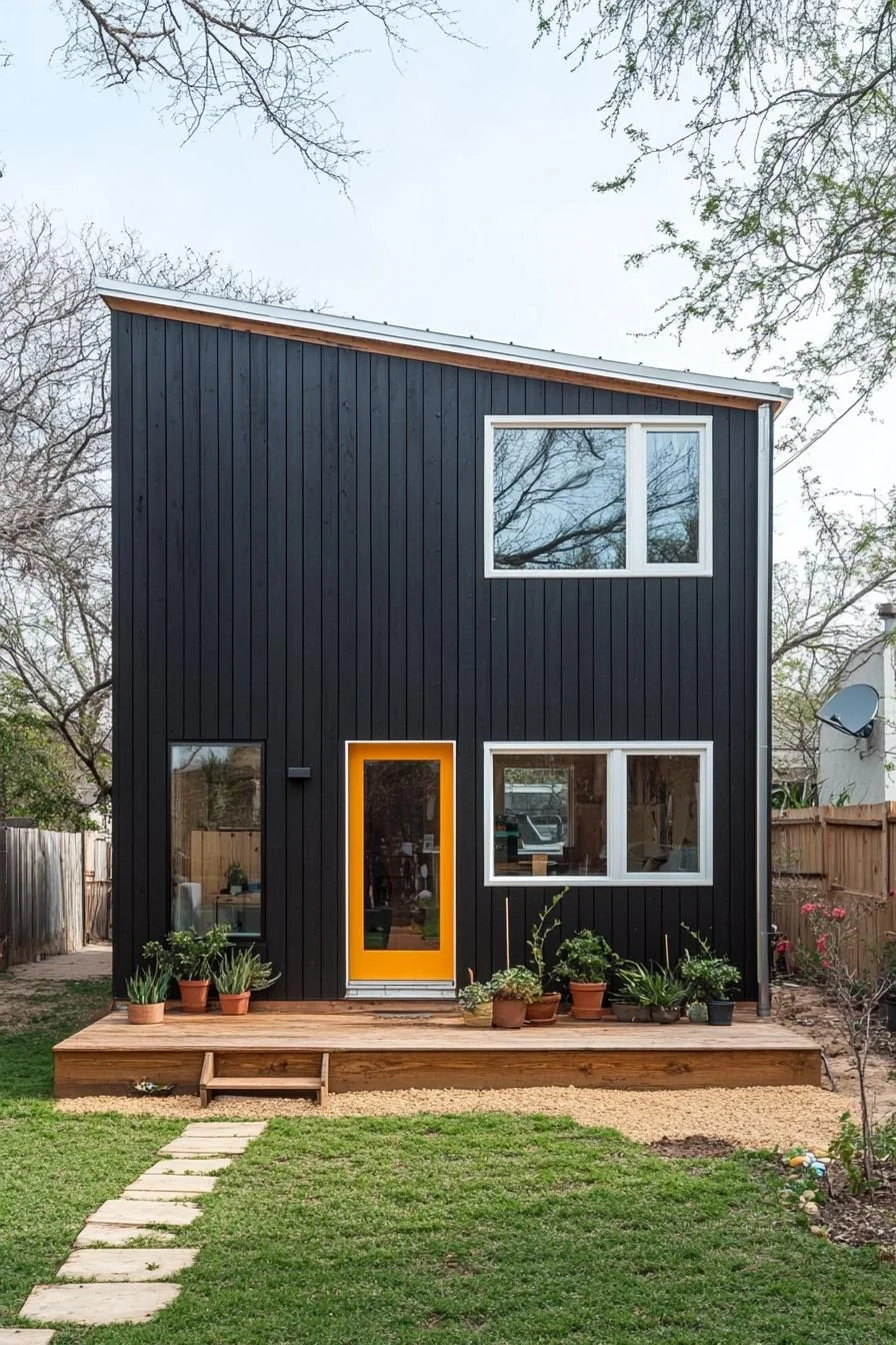 63) A Black Box Home with Citrus Accents
