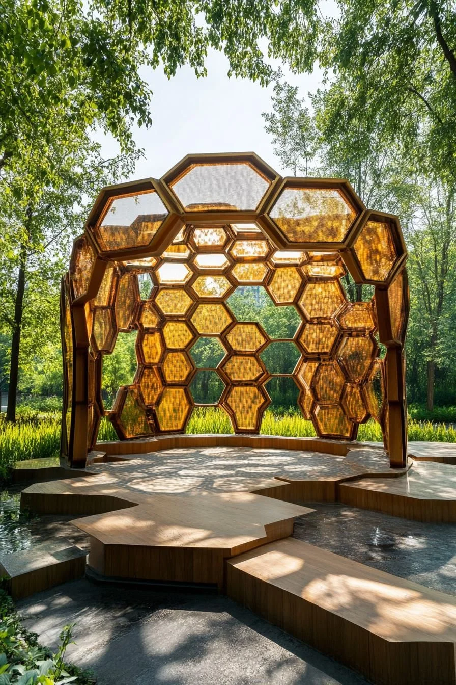 Golden Honeycomb Pavilion Design