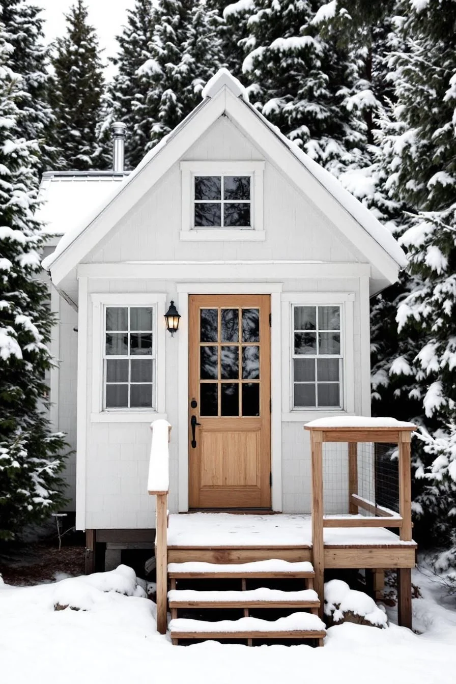 Snow-Covered Miniature Cottage