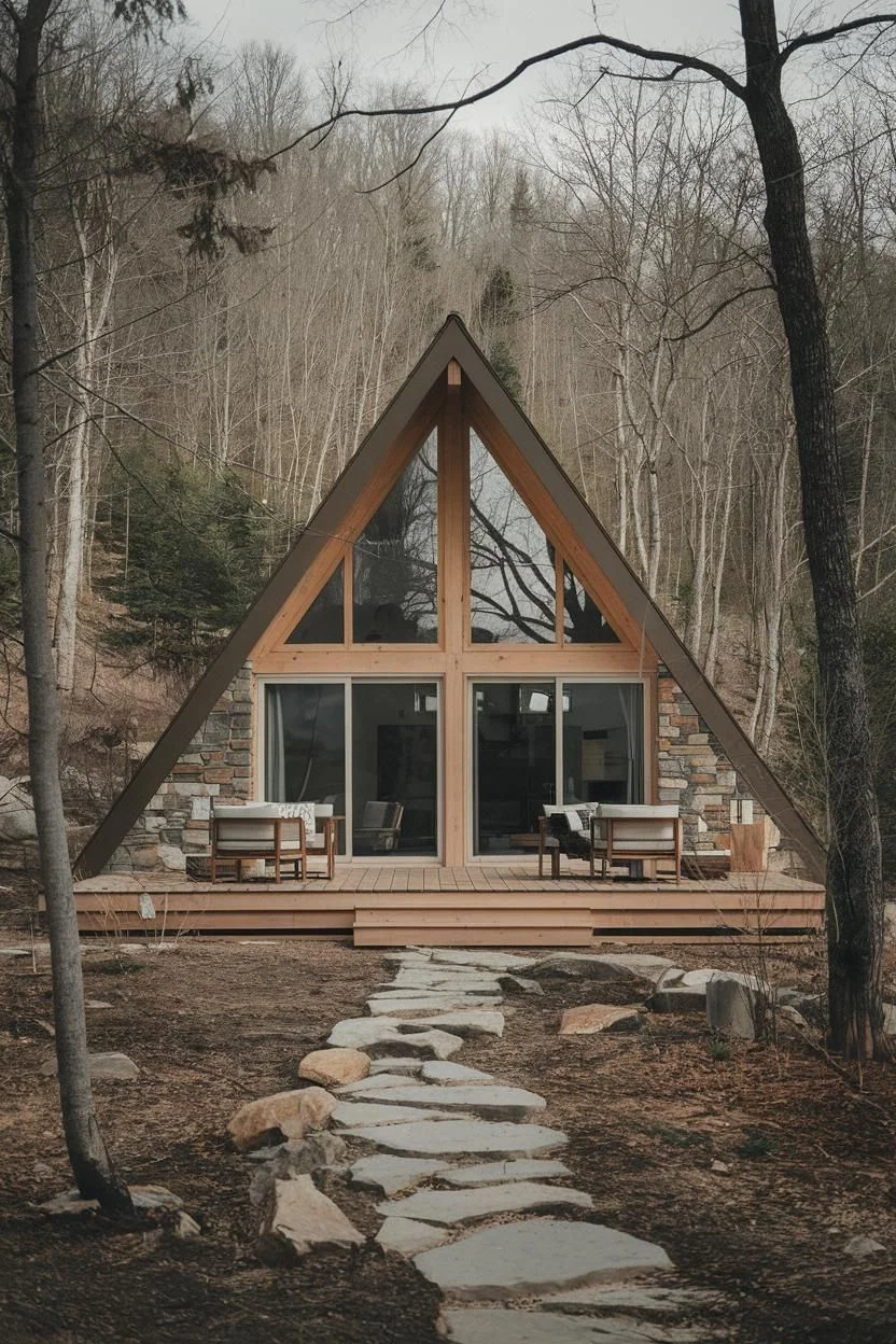 Pointed Cabin Escape in the Forest
