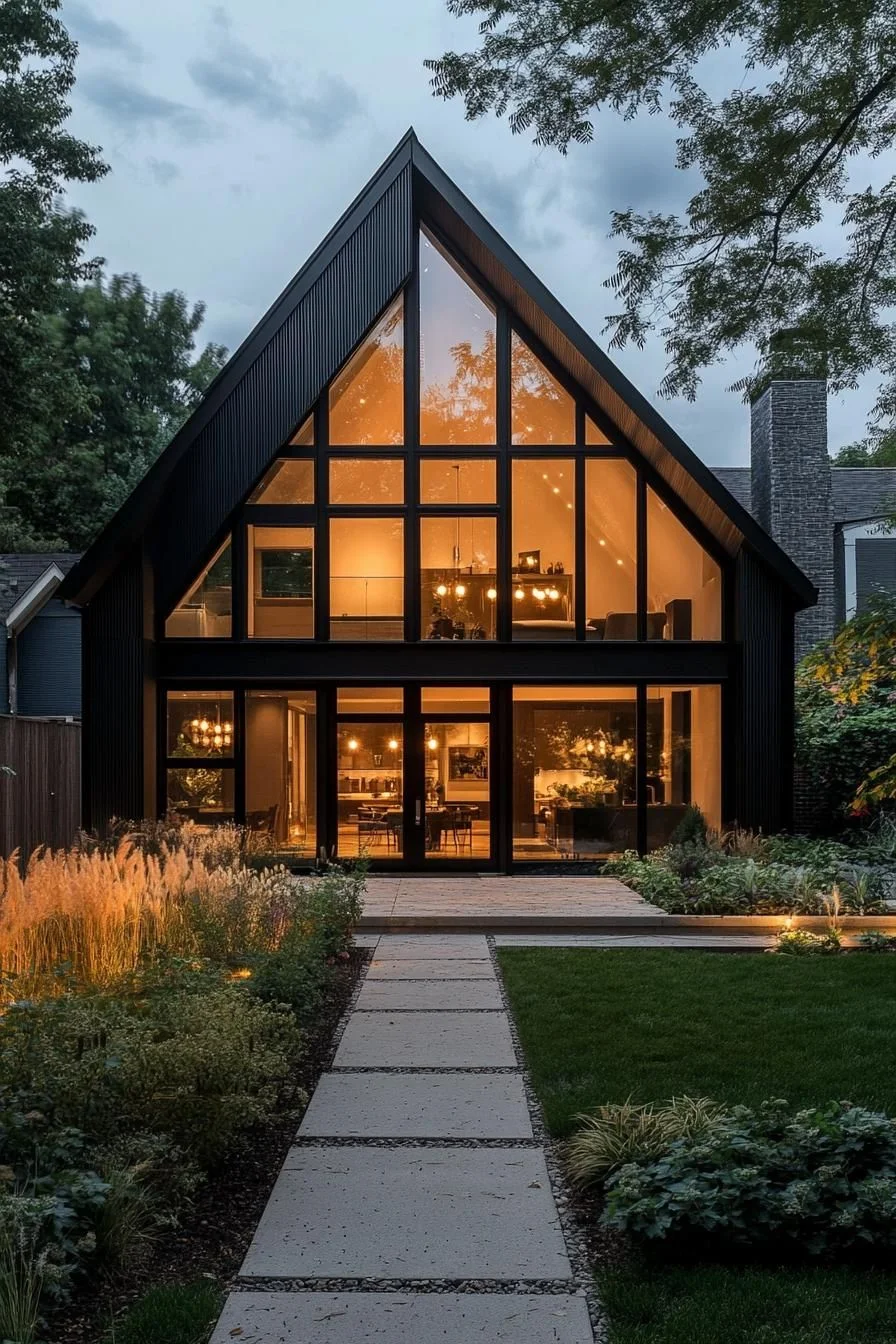 A Glass-Walled A-Frame Sanctuary