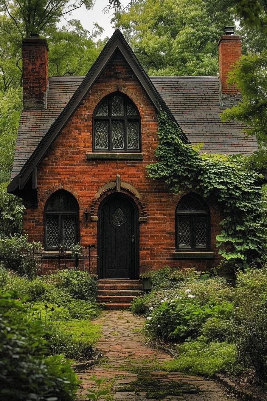A Brick Hideaway with Gothic Detail