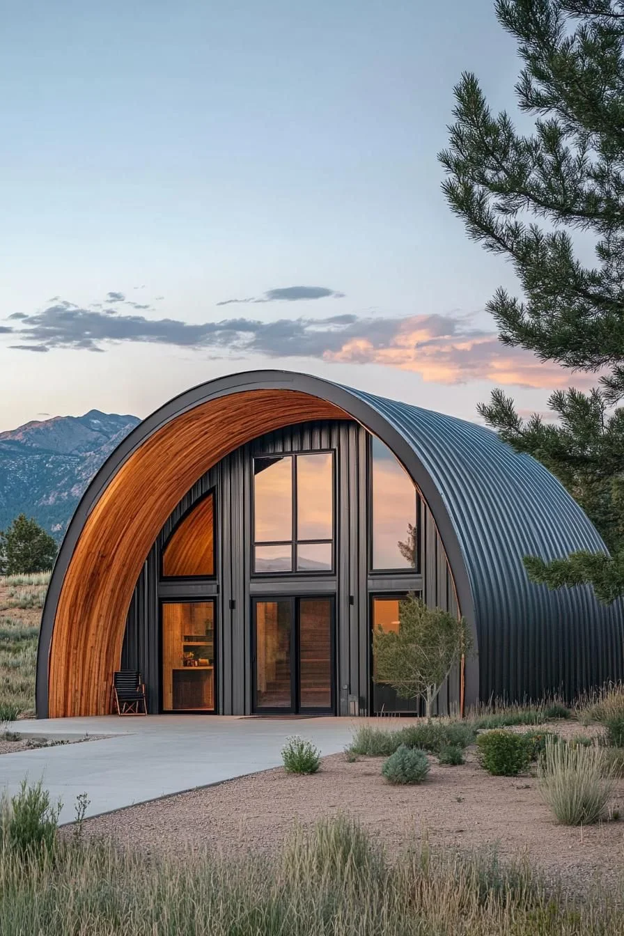 A Metal Hideaway Set in an Open Meadow